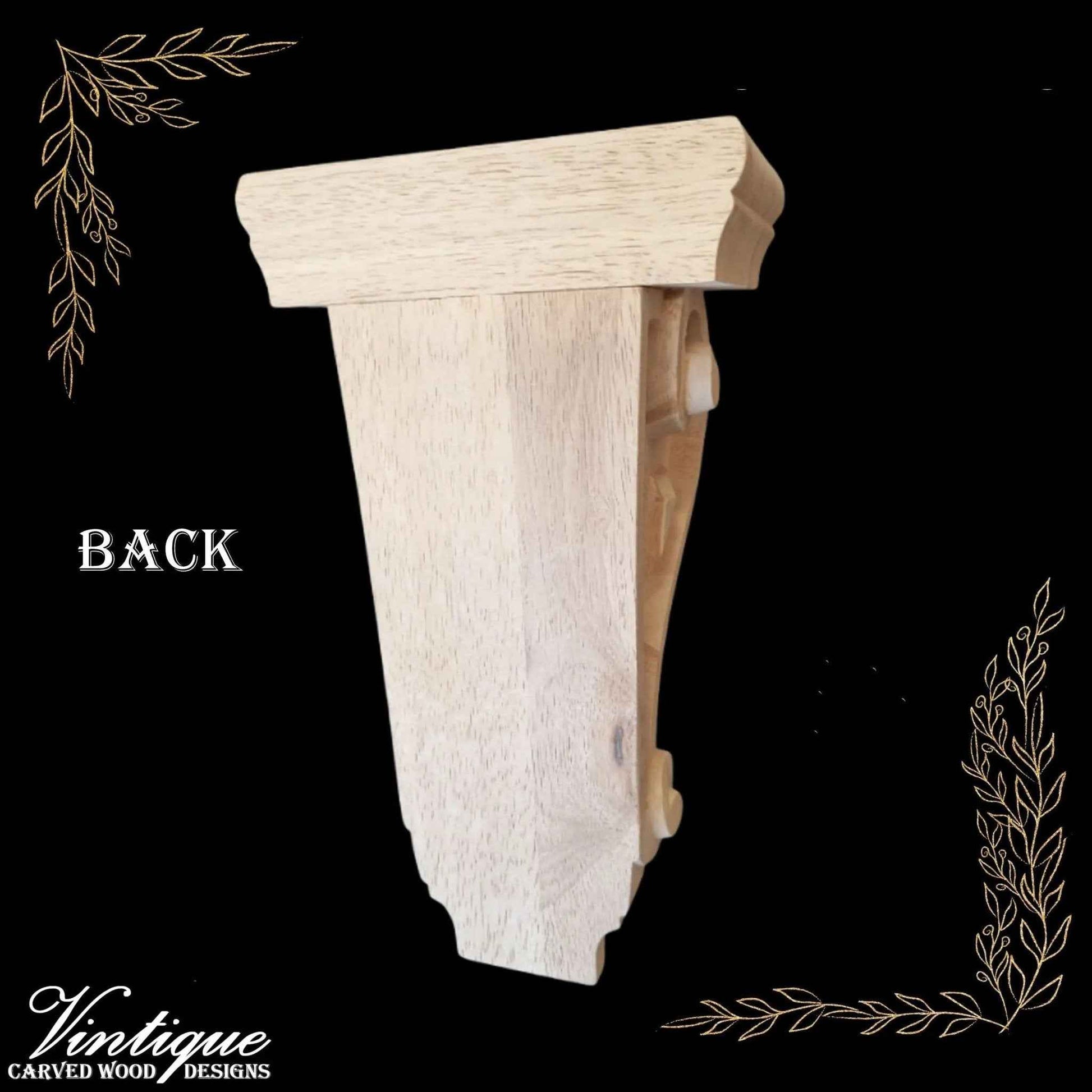 CLASSIC Large Scroll wooden corbell (each) 28cm x 28 x 10cm