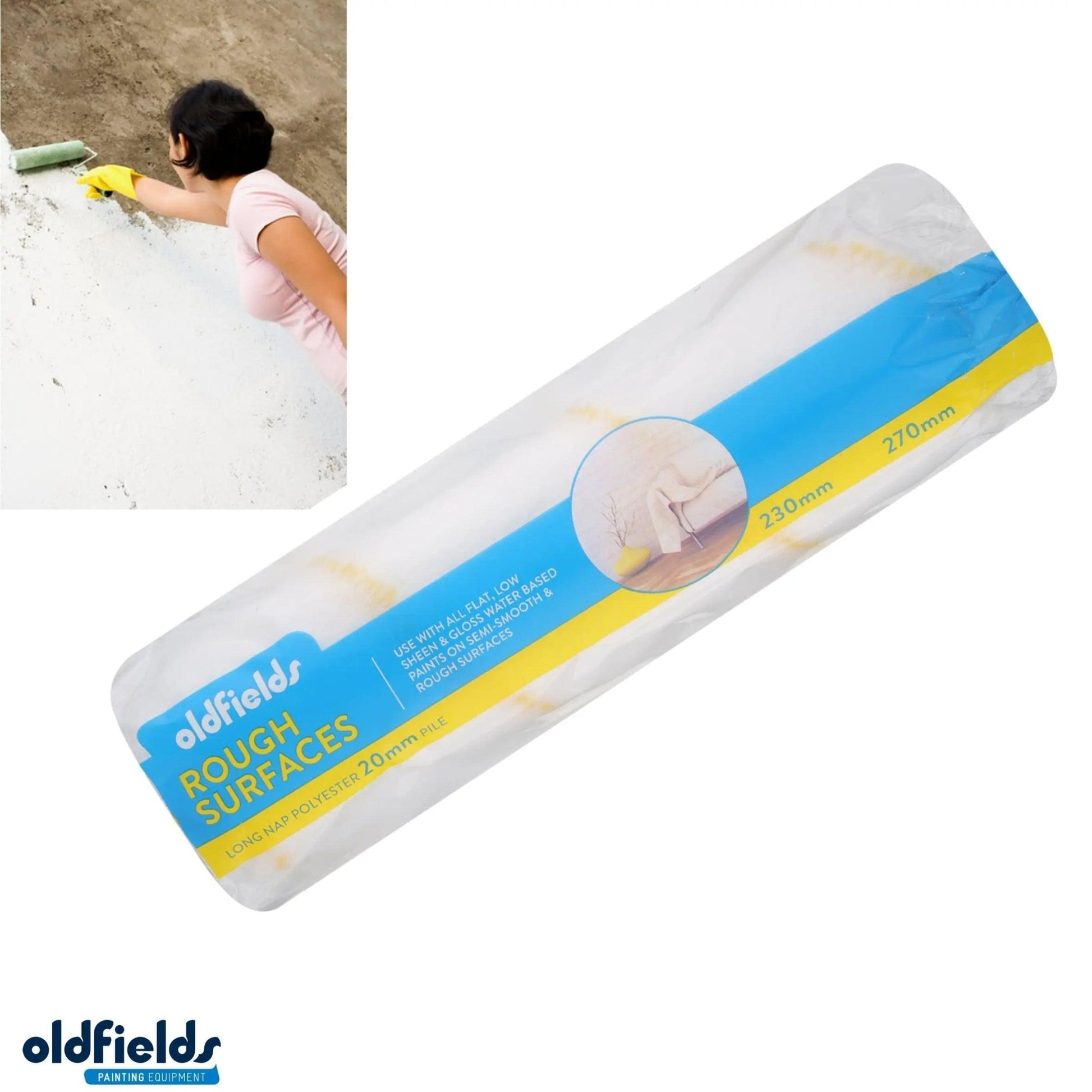 Classic Rough surfaces Paint Roller sleeve -20mm nap (230mm or 270mm) from Oldfields-Vintique Concepts