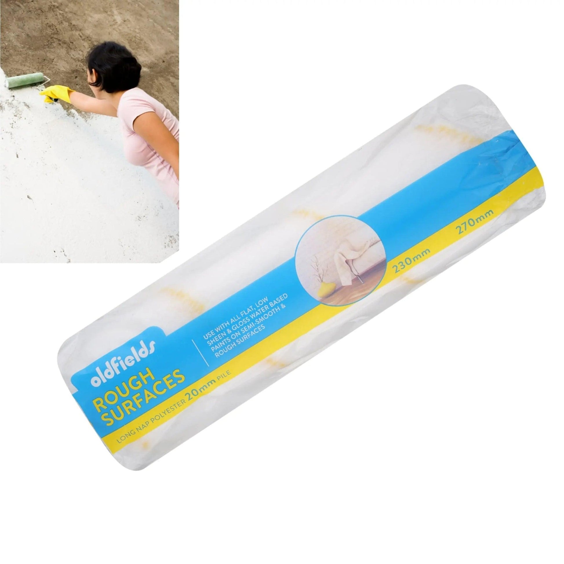 Classic Rough surfaces Paint Roller sleeve -20mm nap (230mm or 270mm) from Oldfields-Vintique Concepts