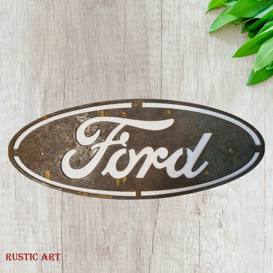 FORD Sign -Corten Rusty metal  art 500mm x 195mm - Vintique Concepts