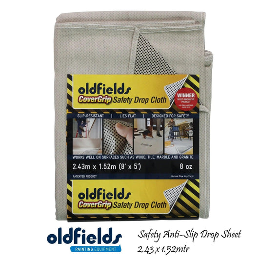 Covergrip safety anti-slip Drop Sheet 2.43 x 1.52Mtr from Oldfields-Vintique Concepts