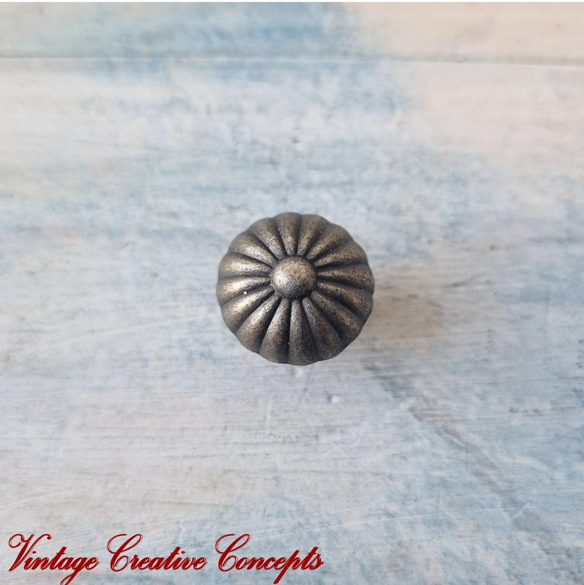 Curved Vintage furniture knob Bronze 18mm-Vintique Concepts
