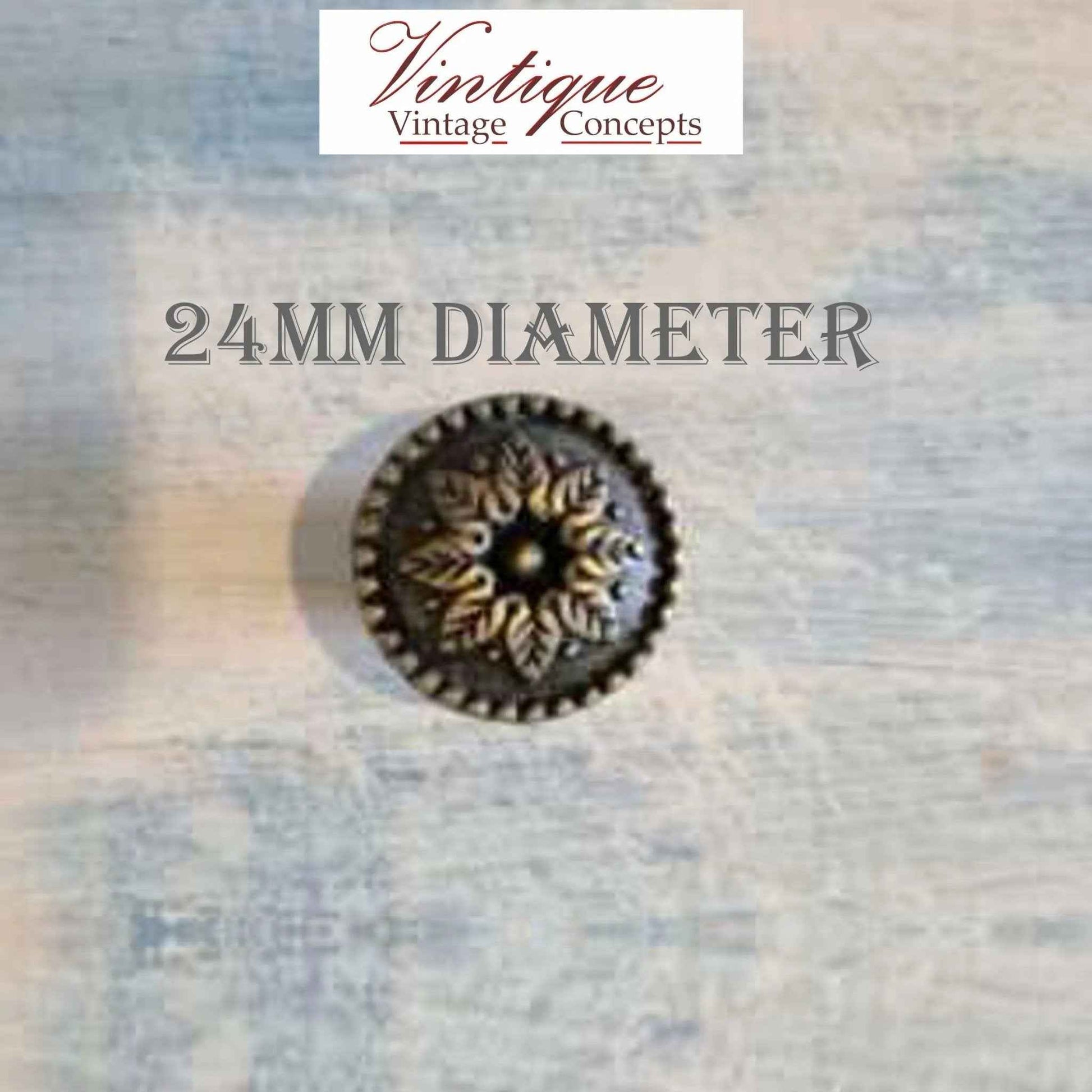 Daisy Bronze Furniture Knob 24mm diameter