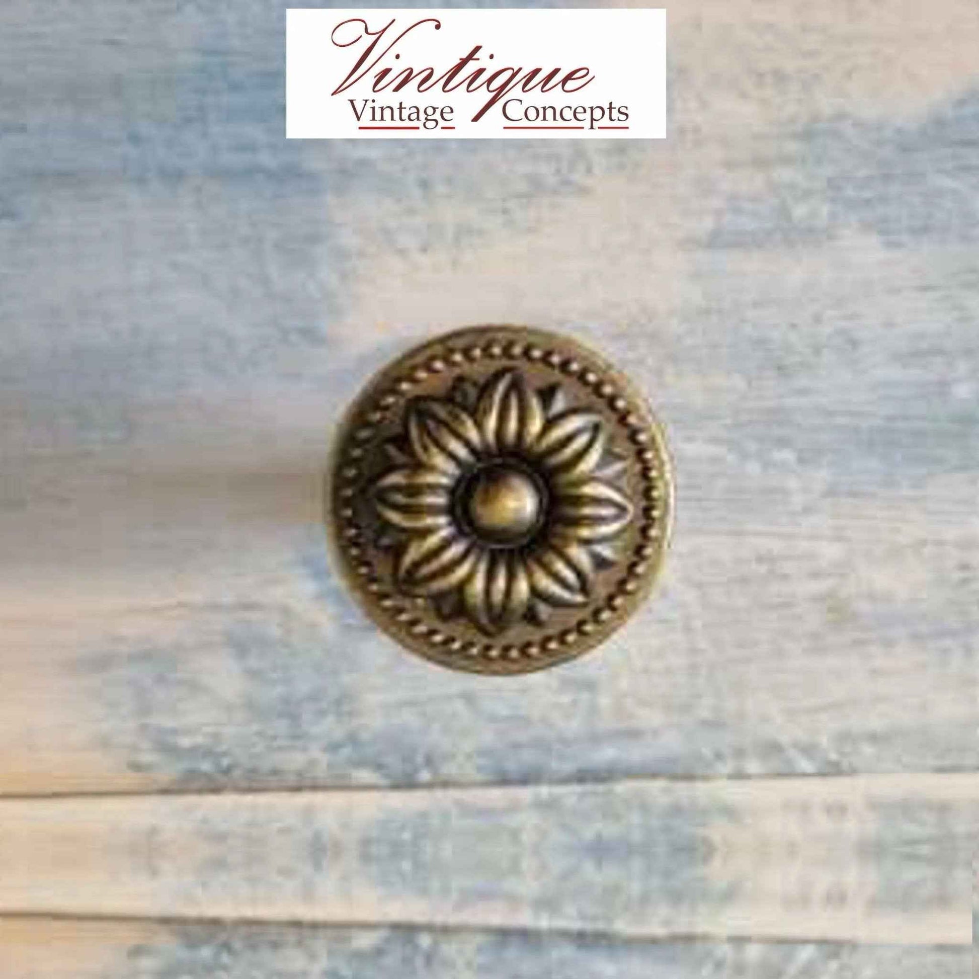 Daisy Bronze Furniture Knob Rose 31mm diameter