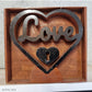 Deep Carved Pine"Love and Keyhole'  Mantle Heart-Vintique Concepts