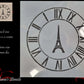 Eifle Tower Vintage Clock face roman numerals furniture premium paint stencil 260mm diameter-Vintique Concepts