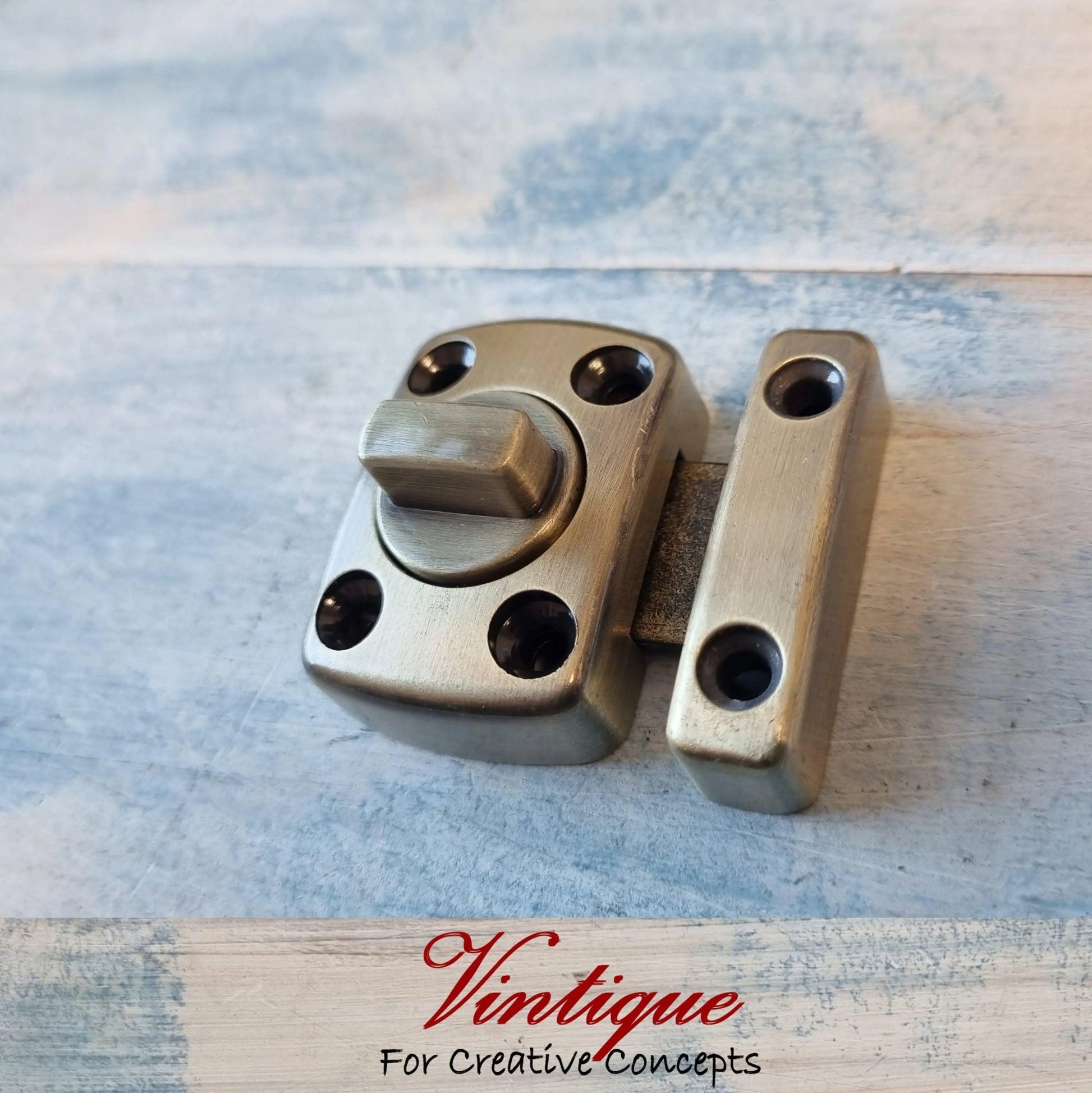 Elegant Door / Cupboard latch lock Antique Gold 50mm x 42mm-Vintique Concepts