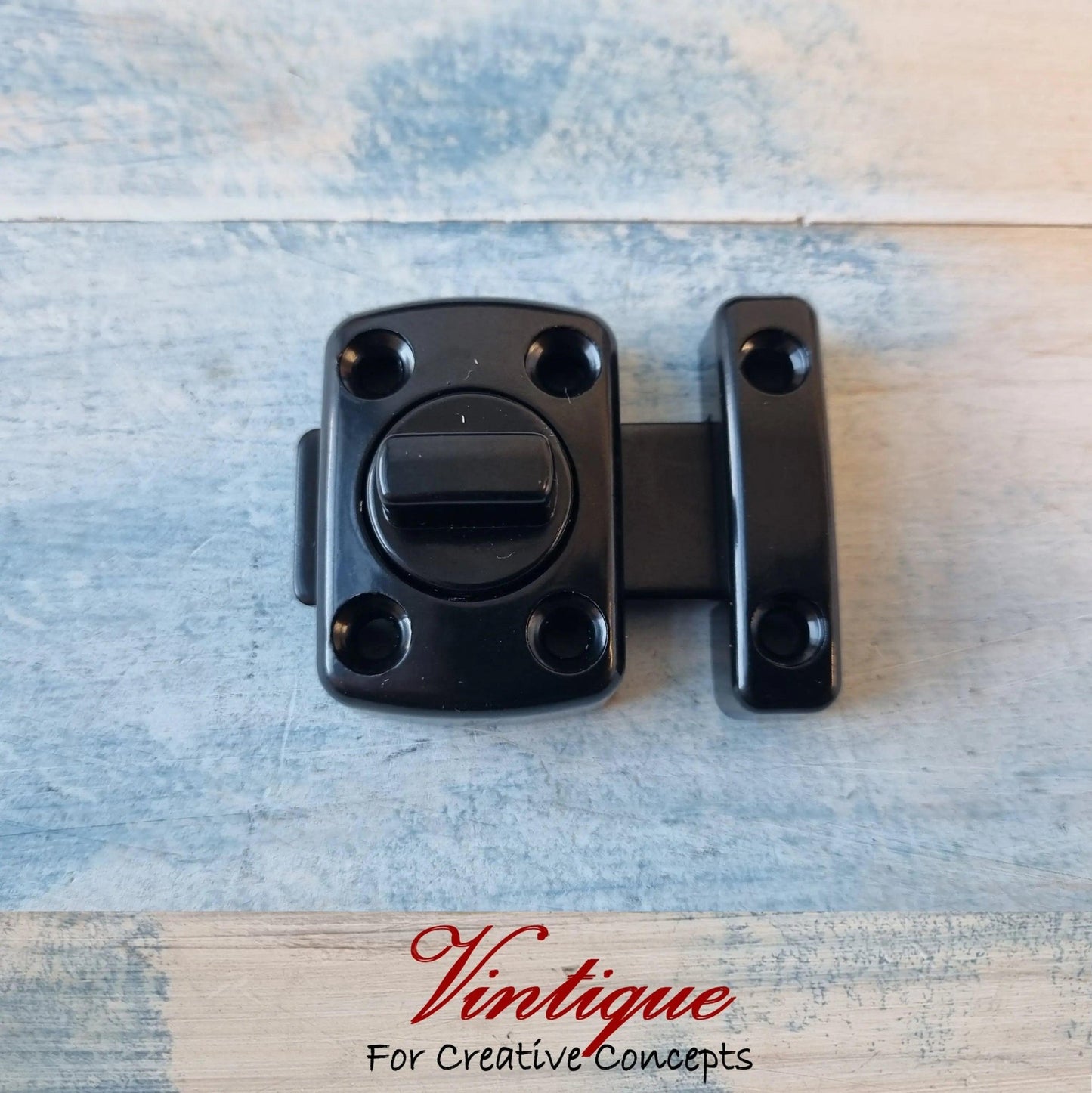 Elegant Door / Cupboard latch lock Black 50mm x 42mm-Vintique Concepts