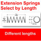 Zinc Extension Spring 38.1mm L (x 3.18 OD x 0.38 WD) C001