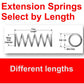 Zinc Extension Spring 38.1mm L ( x 6.35 OD x 0.89 WD)