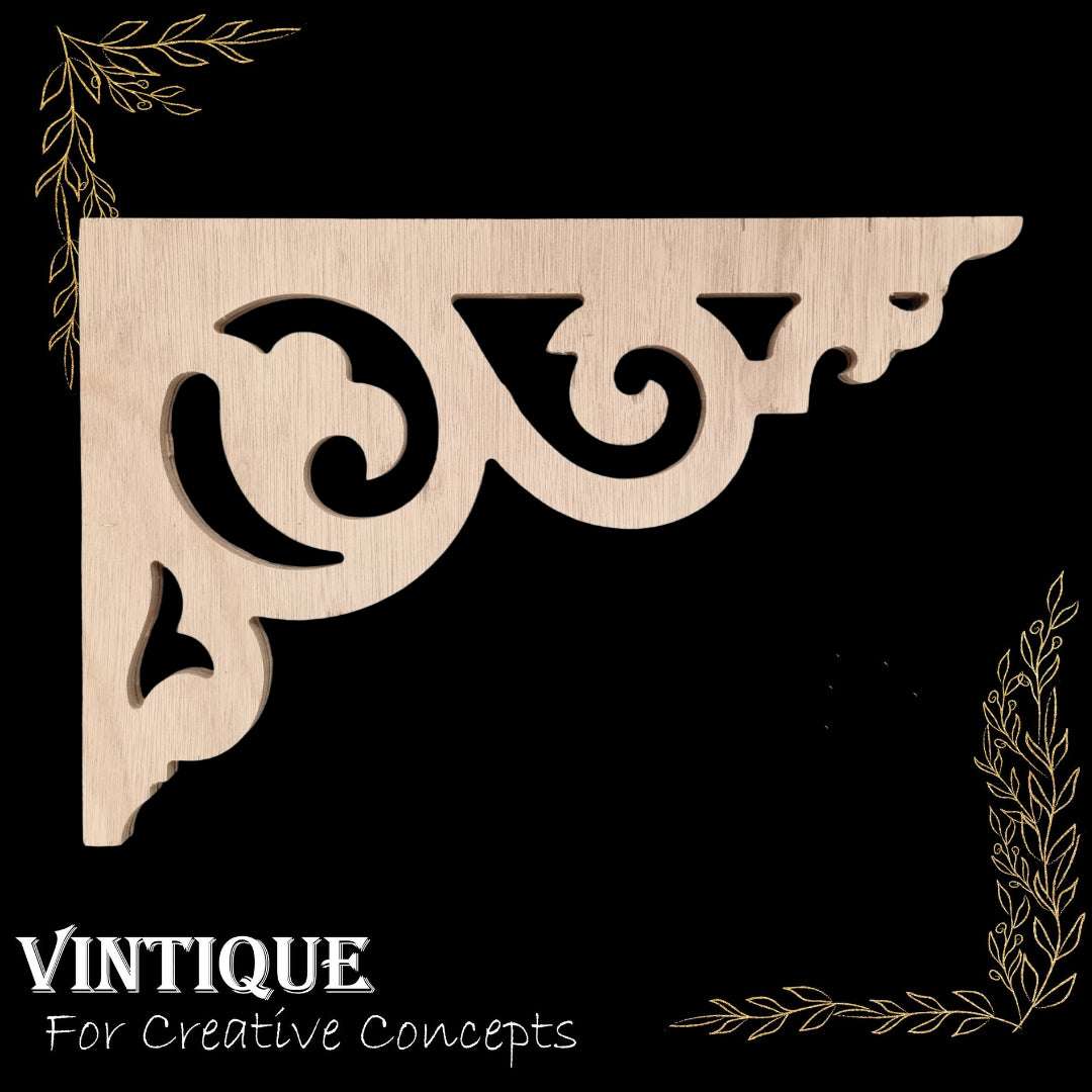 Carved wooden Lace Fretwork Corner -(FW29) 440mm x 292mm