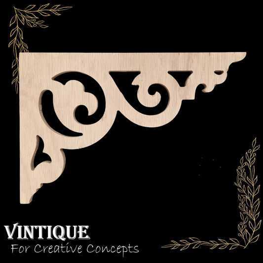 Carved wooden Lace Fretwork Corner -(FW29) 440mm x 292mm