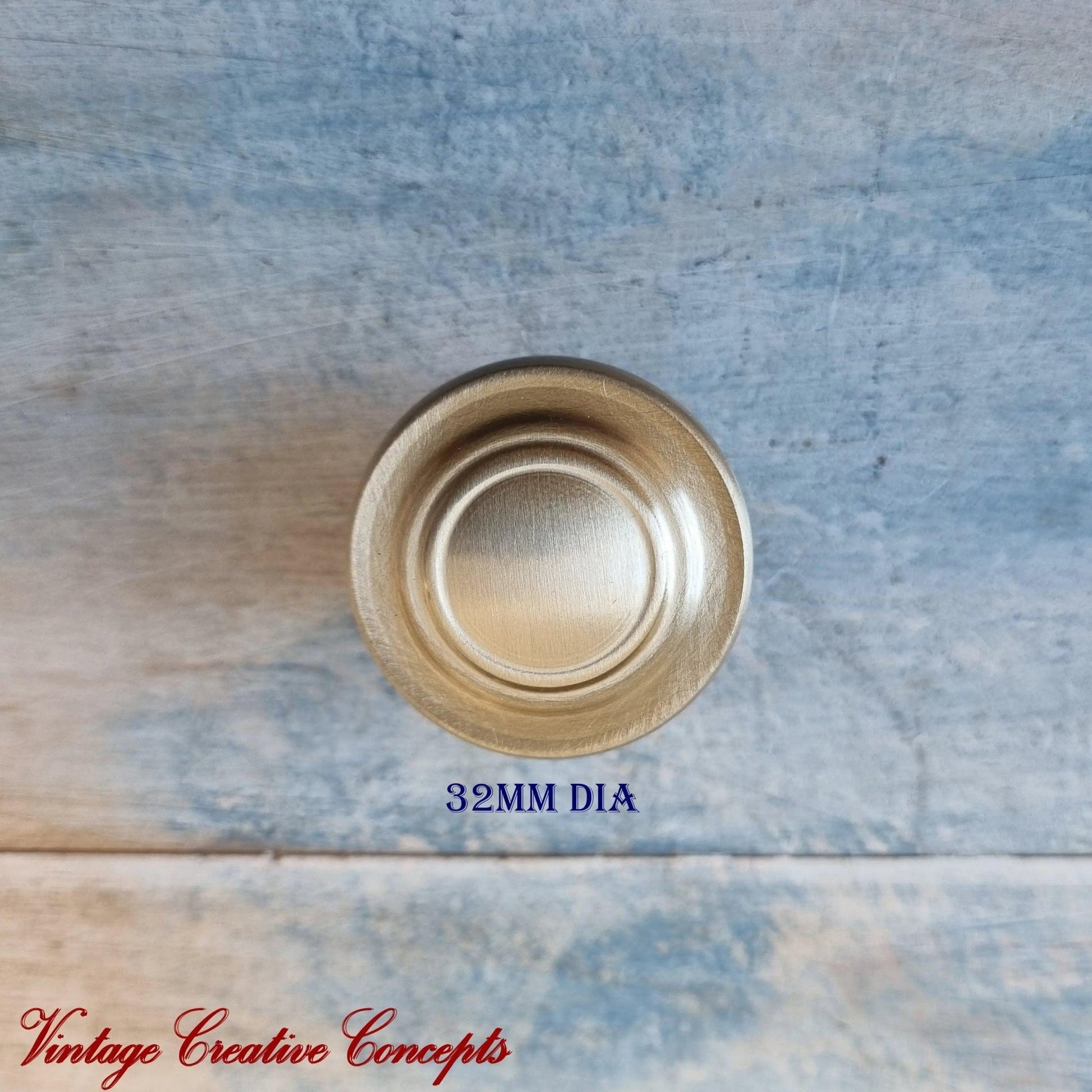 Firenze Series Solid Brass Ringed Cabinet knob Handle 32mm dia-Vintique Concepts