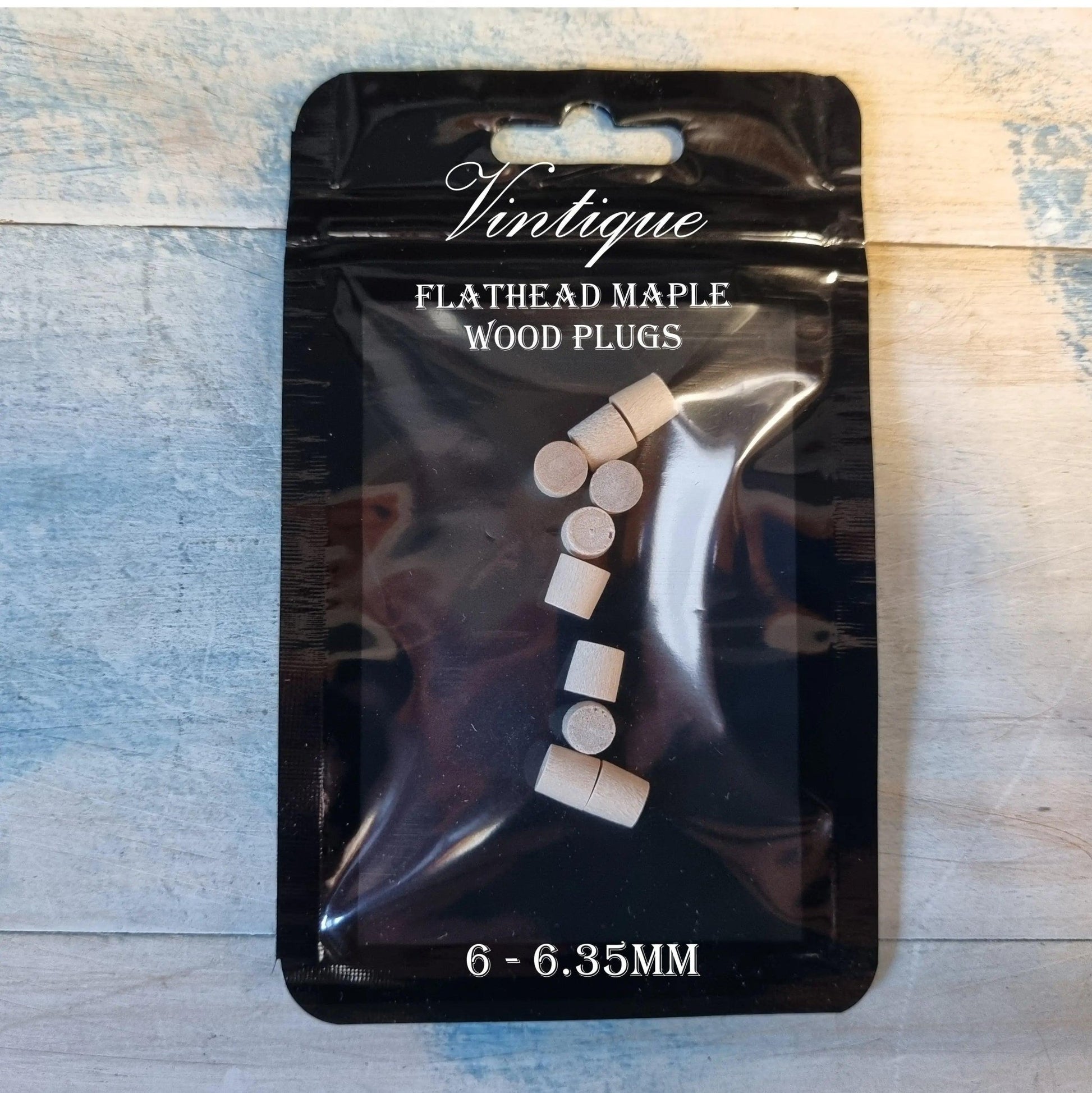 Flathead Tappered Wood Plugs -Maple 6.35mm & 9.5mm-Vintique Concepts