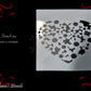 Floral Heart vintage furniture & Wall  paint stencil 200mm x 200mm-Vintique Concepts
