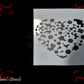 Floral Heart vintage furniture & Wall  paint stencil 200mm x 200mm-Vintique Concepts
