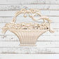 Flower Basket Furniture wood applique 36cm x 24cm