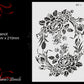 Flower Bouquet Vintage furniture paint stencil (A4 Size)-Vintique Concepts