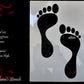 FootPrint wall & Furniture Childrens room paint stencil A4 size-Vintique Concepts