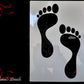 FootPrint wall & Furniture Childrens room paint stencil A4 size-Vintique Concepts