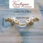 French Provence Off White/Gold Ornate Drawer handle 135mm long