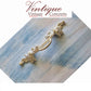 French Provence Off White/Gold Ornate Drawer handle 135mm long