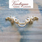 French Provence Off White/Gold Ornate Drawer handle 135mm long
