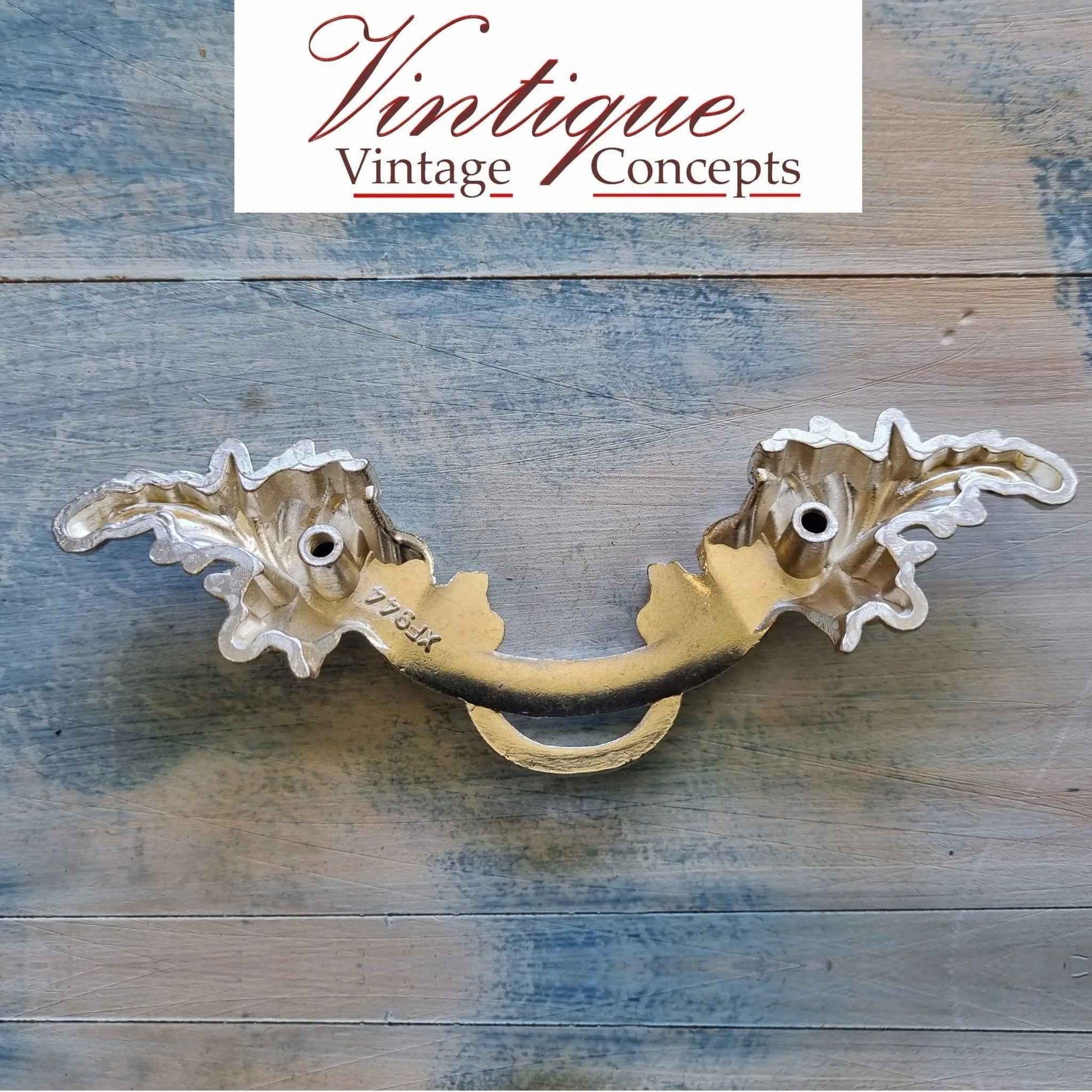 French Provence Silver (chrome) Ornate Drawer handle 135mm long