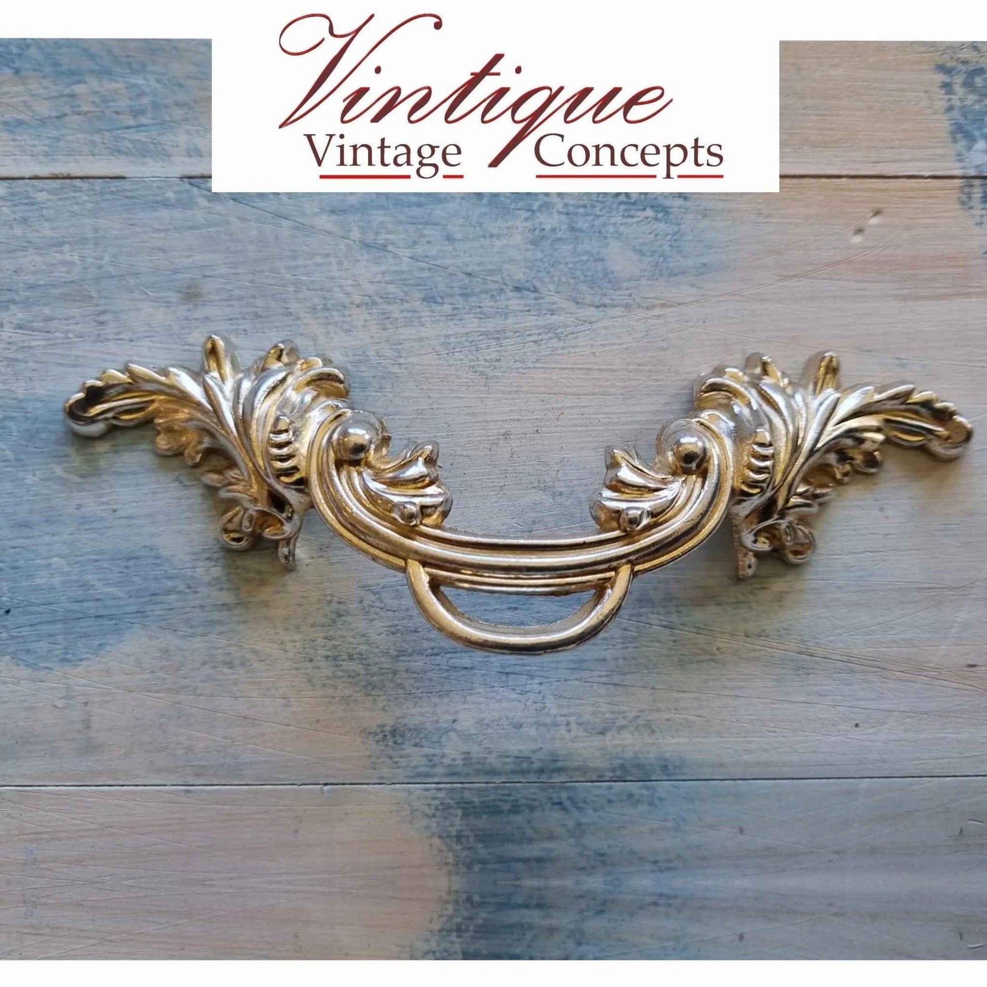French Provence Silver (chrome) Ornate Drawer handle 135mm long
