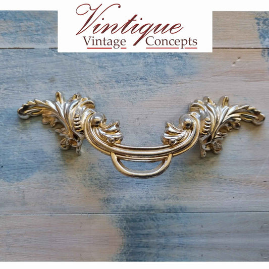 French Provence Silver (chrome) Ornate Drawer handle 135mm long