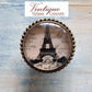 French series Vintage Glass/Zinc Alloy Gold Knob 54mm Eiffle tower