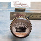 French series Vintage Glass/Zinc Alloy Gold Knob 54mm Royal Crown