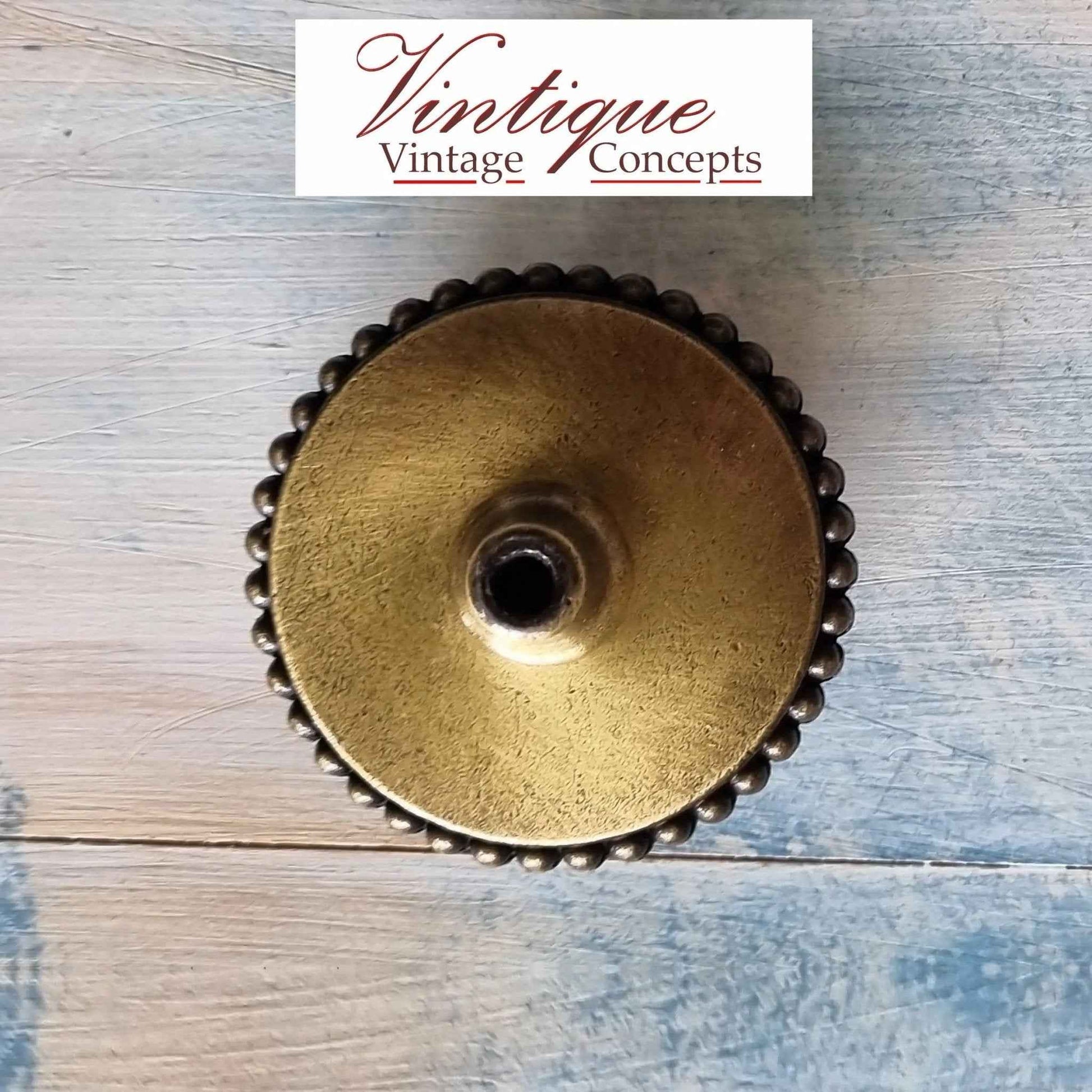 French series Vintage Glass/Zinc Alloy Gold Knob 54mm Royal Crown