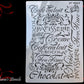 French Words vintage furniture paint stencil (A4 Size) also good with cake making-Vintique Concepts