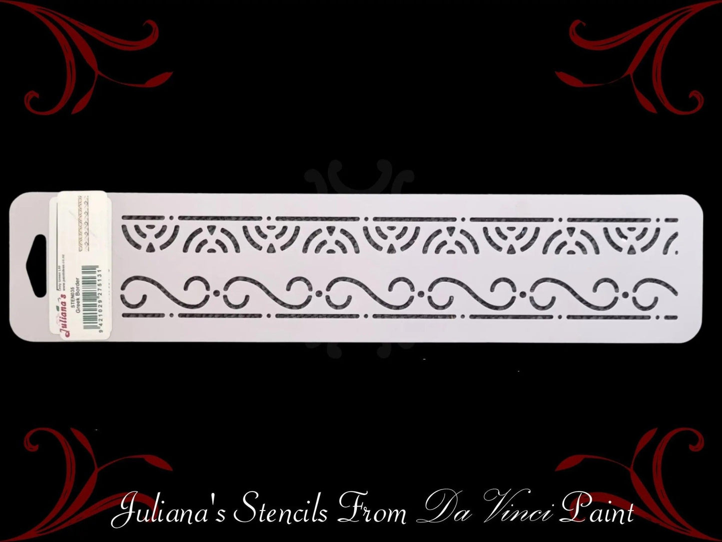 Greek pattern Border vintage furniture paint stencil 355mm x 75mm-Vintique Concepts