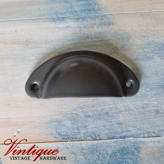 Half Moon Drawer Pull  Handle Batleship Grey 86mm-Custom Colours