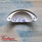Half Moon Drawer Pull  Handle Blue Vines 86mm-Custom Colours