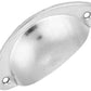Half Moon Drawer Pull  Handle Silver 86mm