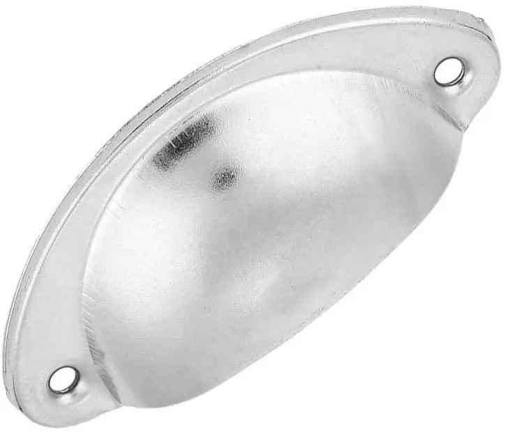 Half Moon Drawer Pull  Handle Silver 86mm