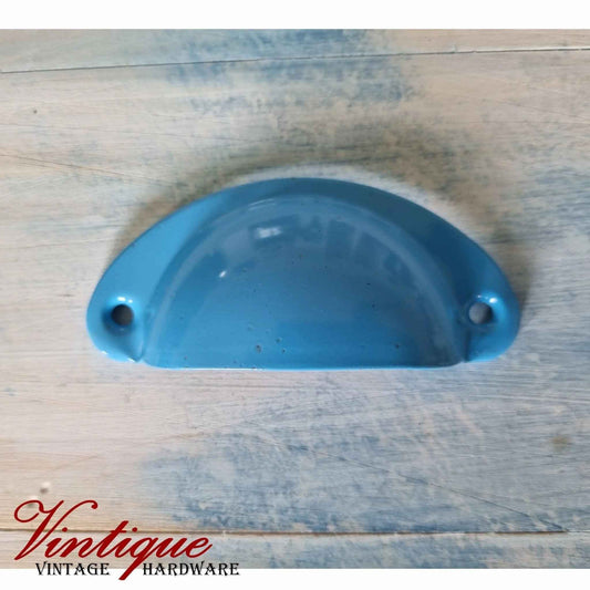 Half Moon Drawer Pull  Handle Sky Blue 86mm-Custom Colours