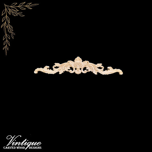 Hapsburg Flush Centre Wooden Applique 30cm x 6cm-Vintique Concepts