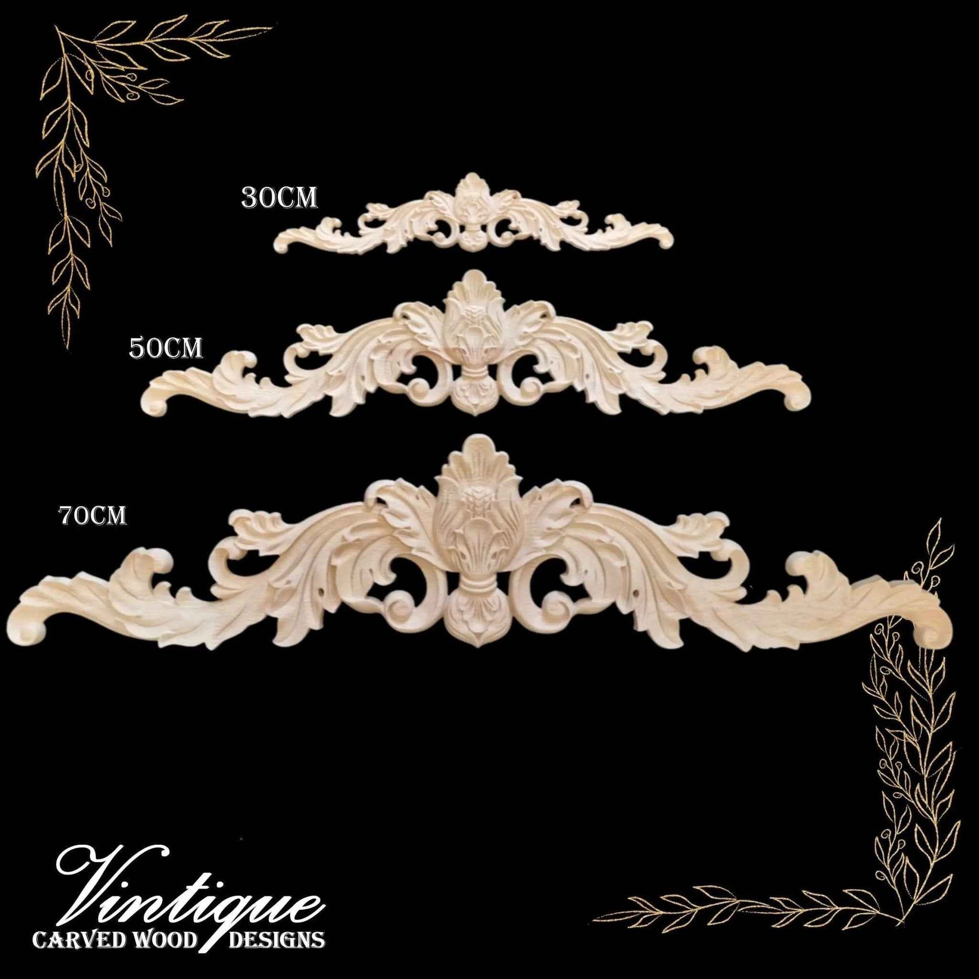 Hapsburg Flush Centre Wooden Applique 70cm x 16cm