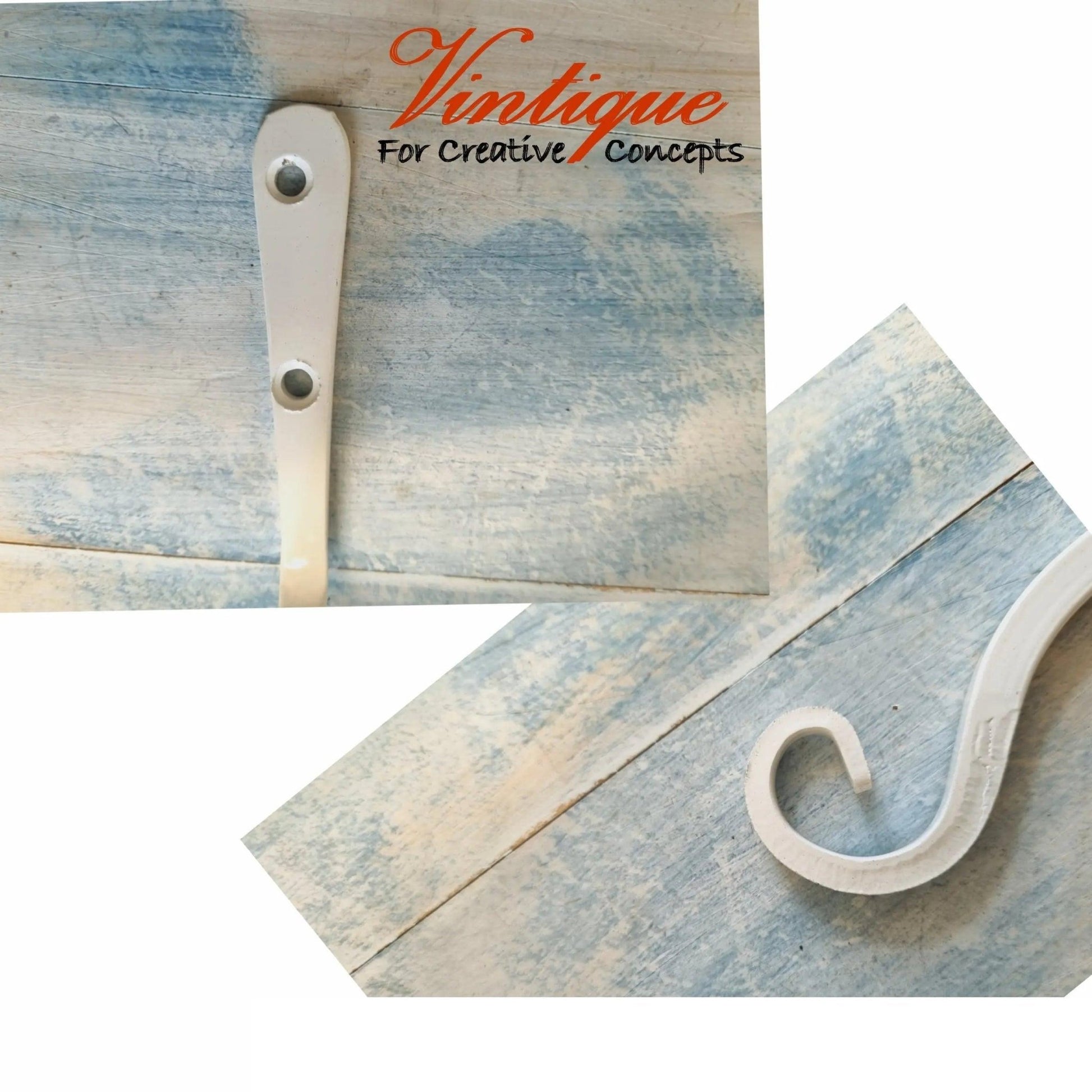 Heavy Duty White Garden Planter hanger hook 145mm long-Vintique Concepts