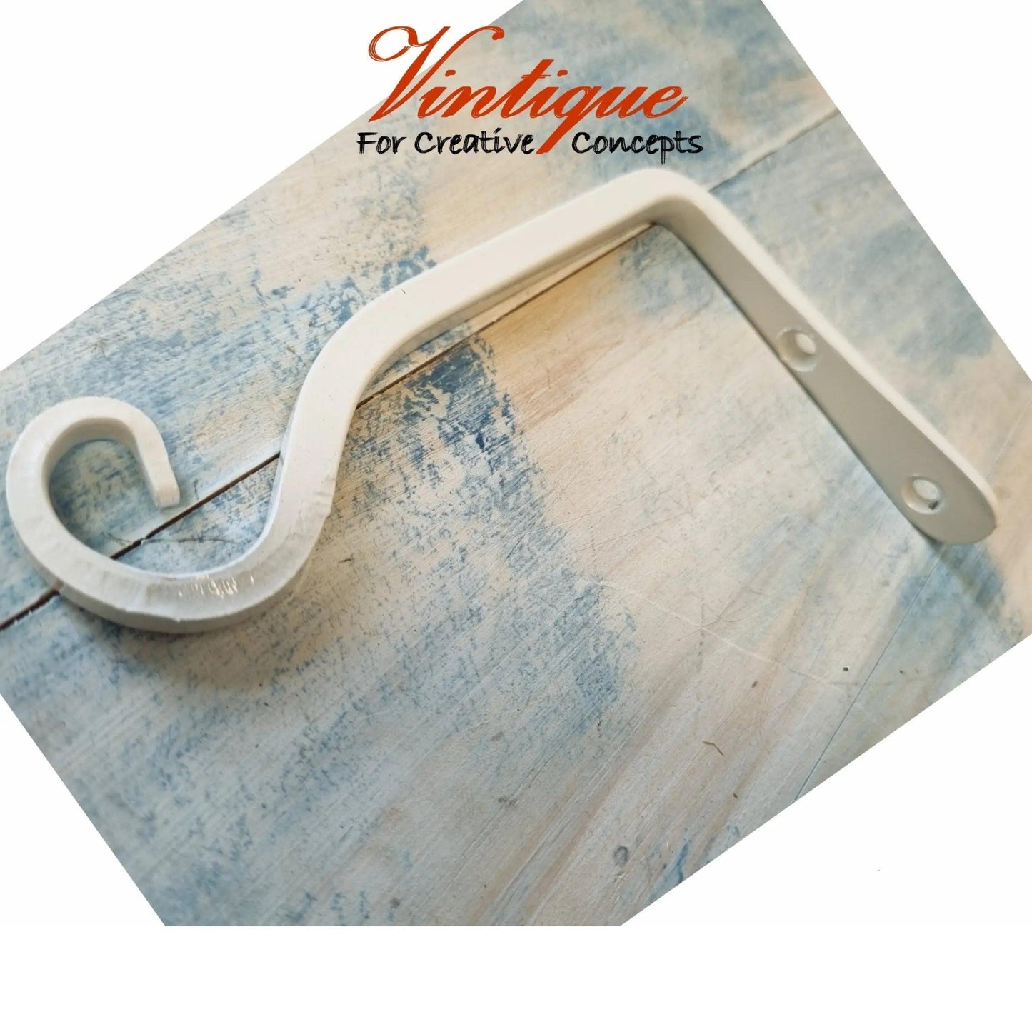 Heavy Duty White Garden Planter hanger hook 145mm long-Vintique Concepts