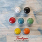 ITALIA Ceramic Cabinet Drawer Knob White with Gold inlay 35mm Dia-Vintique Concepts