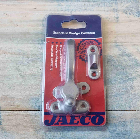 Jaeco Satin Chrome Window sash wedge fastener (1 only) Surplus-Vintique Concepts
