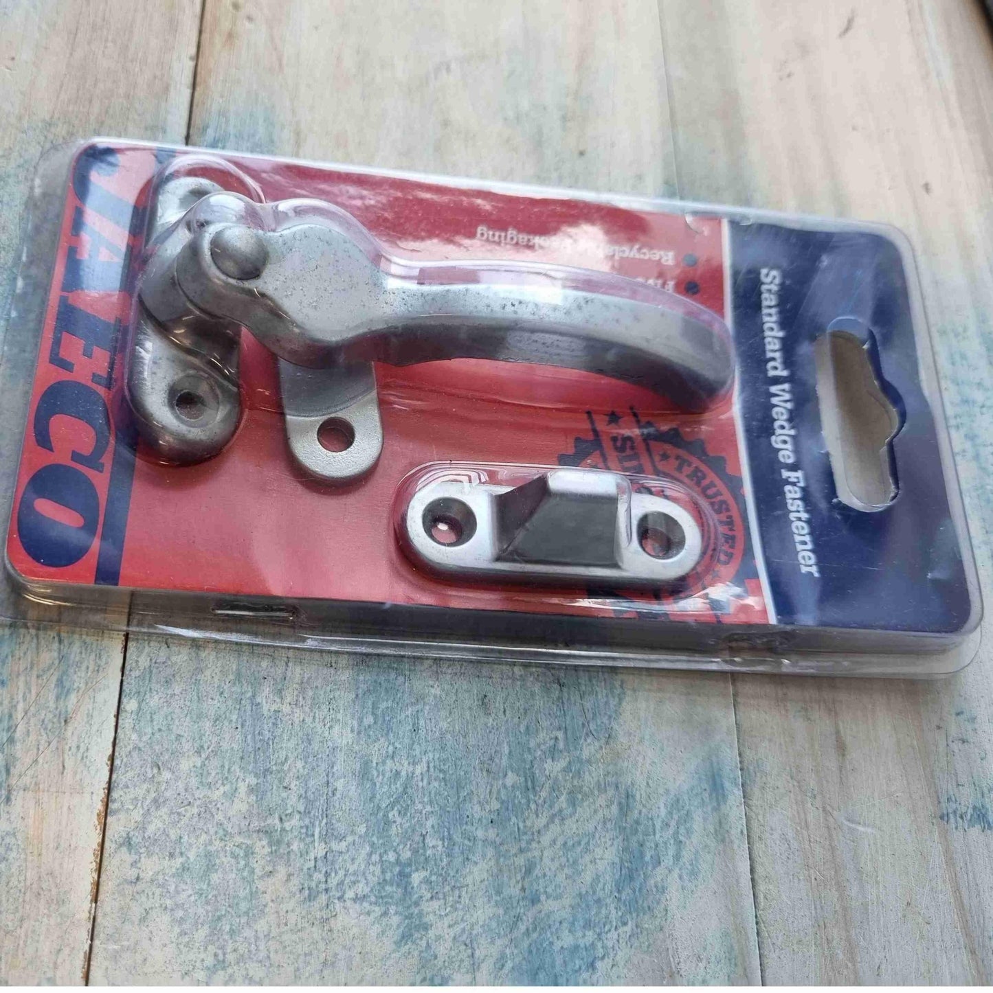 Jaeco Satin Chrome Window sash wedge fastener (1 only) Surplus-Vintique Concepts