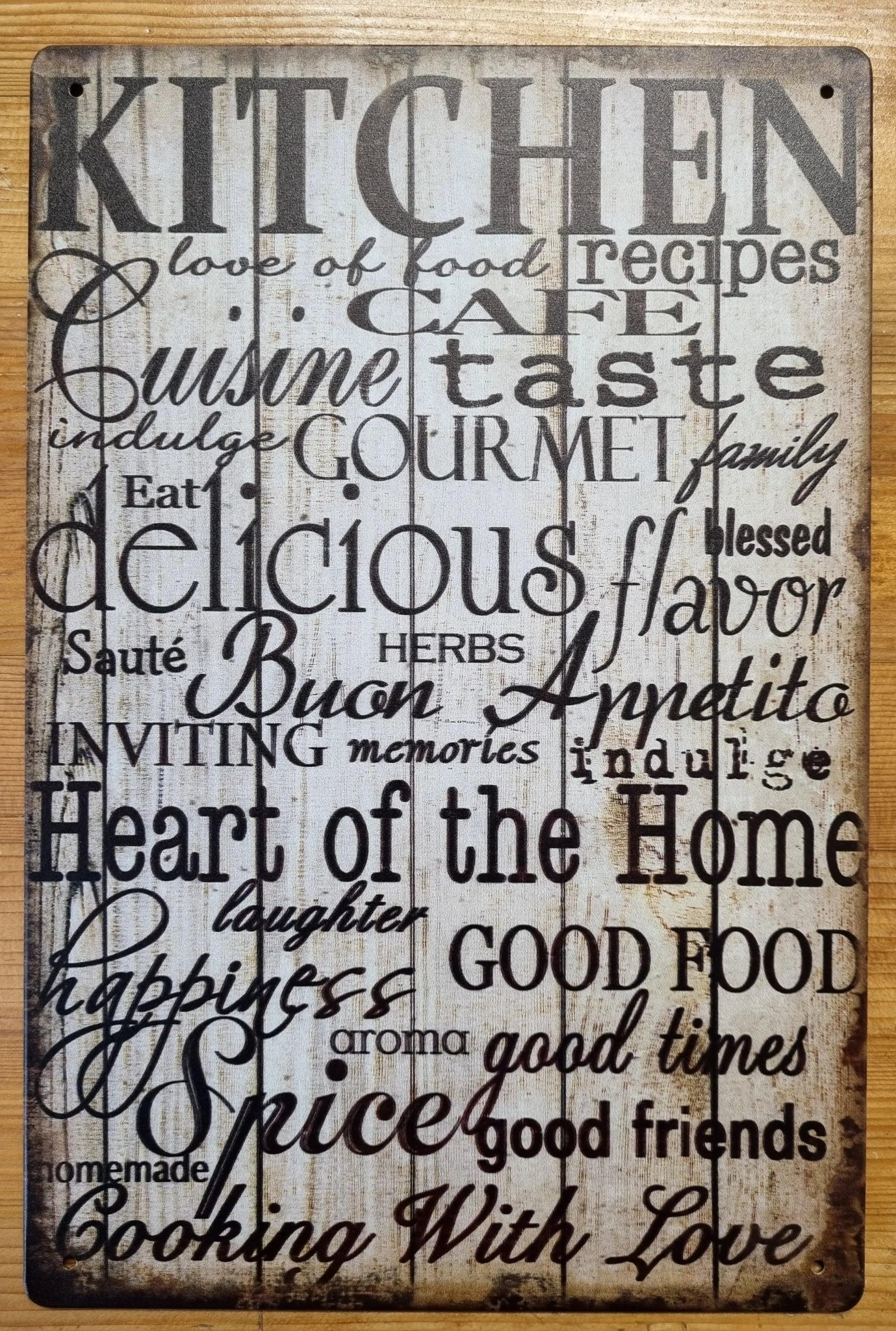 Vintage kitchen sign-KITCHEN RECIPES.....Vintage Inspirational Tin Sign ...