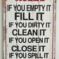 KITCHEN RULES -Wood sign 52cm x 25cm-Vintique Concepts