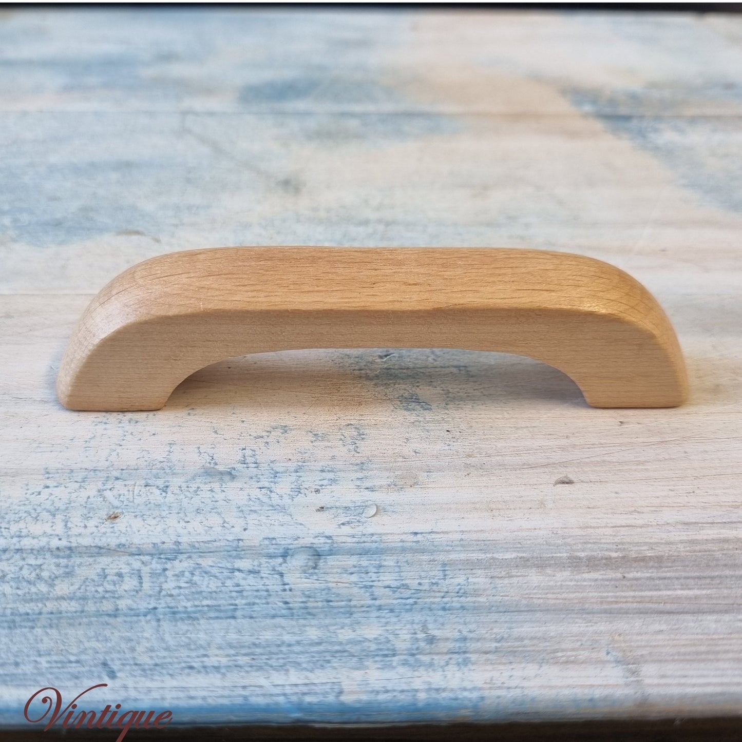 Lacquered Beach cupboard wooden handle 115mm Long-Vintique Concepts